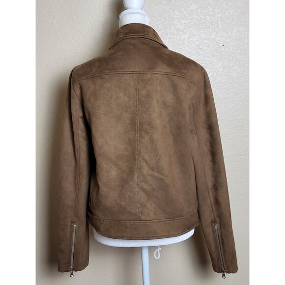 Loft Faux Suede Leather Moto Jacket Size Small NEW - Picture 5 of 12